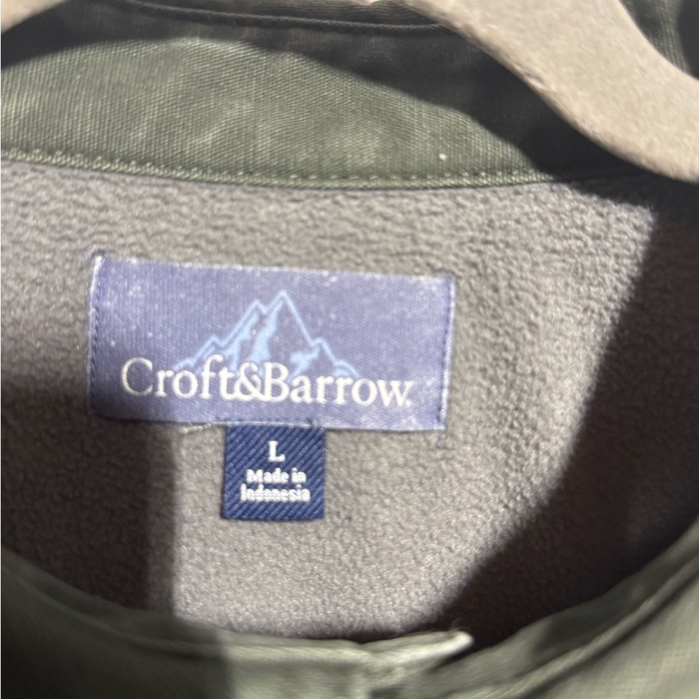 Men’s Vintage Croft & Barrow Shacket, Olive Green, Size Large - Picture 14 of 14
